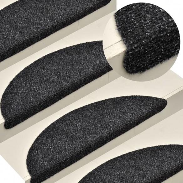 Tapis d'escalier autocollants 5 pcs anthracite 56x17x3 cm