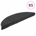 Tapis d'escalier autocollants 5 pcs anthracite 56x17x3 cm