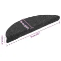 Tapis d'escalier autocollants 5 pcs anthracite 56x17x3 cm