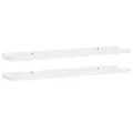 Étagères à rebord pour cadre photo 2 pcs Blanc 80x9x3 cm MDF