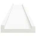 Étagères à rebord pour cadre photo 2 pcs Blanc 80x9x3 cm MDF