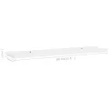 Étagères à rebord pour cadre photo 2 pcs Blanc 80x9x3 cm MDF