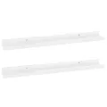 Étagères murales 2 pcs Blanc brillant 60x9x3 cm