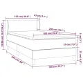 cadre de lit avec matelas Vert foncé 100x200 cm
