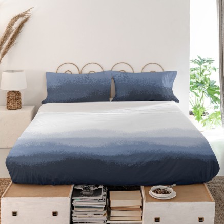 Drap HappyFriday Blanc Nightfall Multicouleur 160 x 270 cm 2