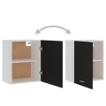 Armoires suspendues 2 pcs Noir 50x31x60 cm Bois d’ingénierie