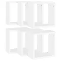 Étagères cube murales 6 pcs blanc 30x15x30 cm
