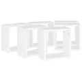 Étagères cube murales 6 pcs blanc 30x15x30 cm