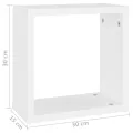 Étagères cube murales 6 pcs blanc 30x15x30 cm