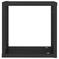 Étagères cube murales 4 pcs noir 30x15x30 cm