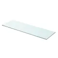 Panneaux d'étagère 2 pcs Verre Transparent 80 x 25 cm