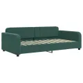 Lit de repos sans matelas vert foncé 100x200 cm velours