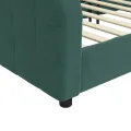 Lit de repos sans matelas vert foncé 100x200 cm velours