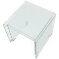 Ensemble de tables gigognes 2 Pièces Verre trempé Transparent