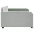 Lit de repos sans matelas gris clair 100x200 cm velours