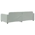 Lit de repos sans matelas gris clair 100x200 cm velours