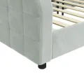 Lit de repos sans matelas gris clair 100x200 cm velours