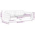 Lit de repos sans matelas gris clair 100x200 cm velours