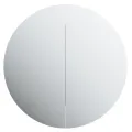 Armoire de salle de bain miroir rond et LED Blanc 54x54x17,5 cm