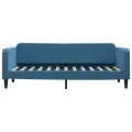 Lit de repos sans matelas bleu 80x200 cm velours
