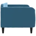 Lit de repos sans matelas bleu 80x200 cm velours