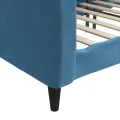 Lit de repos sans matelas bleu 80x200 cm velours