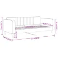 Lit de repos sans matelas bleu 80x200 cm velours