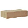 Étagère à tiroir murale chêne et blanc 40x23,5x10 cm MDF