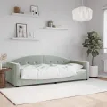 Lit de repos sans matelas gris clair 80x200 cm velours
