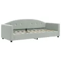 Lit de repos sans matelas gris clair 80x200 cm velours