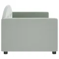 Lit de repos sans matelas gris clair 80x200 cm velours
