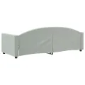 Lit de repos sans matelas gris clair 80x200 cm velours