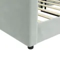 Lit de repos sans matelas gris clair 80x200 cm velours