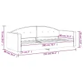 Lit de repos sans matelas gris clair 80x200 cm velours