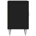 Meuble TV noir 150x30x50 cm bois d'ingénierie