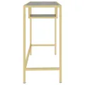 Bureau d'ordinateur Marbre noir 100x36x74 cm Verre trempé