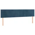 cadre de lit et matelas Bleu foncé 180x200cm Velours