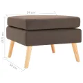 Repose-pied Marron Tissu