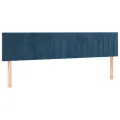 cadre de lit et matelas Bleu foncé 160x200cm Velours