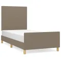 Cadre de lit sans matelas taupe 100x200 cm tissu
