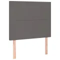 cadre de lit avec matelas Gris 100x200 cm Similicuir