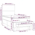 cadre de lit avec matelas Gris 100x200 cm Similicuir