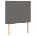 cadre de lit avec matelas Gris 90x200 cm Similicuir