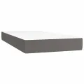 cadre de lit avec matelas Gris 90x200 cm Similicuir
