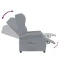 Fauteuil inclinable électrique à oreilles gris clair tissu
