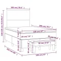 cadre de lit matelas Noir 120x200 cm Similicuir