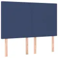 cadre de lit avec matelas Bleu 140x200 cm Tissu