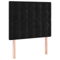 cadre de lit avec matelas Noir 90x200 cm Velours