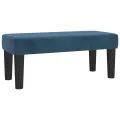 cadre de lit et matelas Bleu foncé 120x200cm Velours
