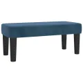 cadre de lit et matelas Bleu foncé 120x200cm Velours